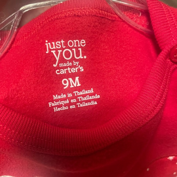 Carters Just one you Santa sweatshirt and snowflake leggings - Picture 3 of 3